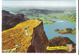 Luftbildpanorama Vom Schafberggipfel Mi Berghotel - Himmelspforte, Bergbahnhof Und Blick Auf Den Monds - Von 1980 (6328) - Mondsee