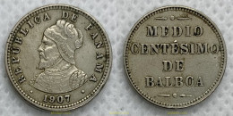 2518 PANAMA 1907 PANAMA 1/2 MEDIO CENTESIMO DE BALBOA 1907 - Panama