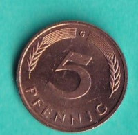 Germany  - 1988 - 5 Pfennig. G. - KM107 - 5 Pfennig