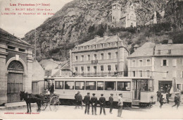 CP HTE GARONNE - SAINT BEAT N°812 L'ARRIVEE DU TRAMWAY ET LE FORT - ECRITE EN 1945 - Strassenbahnen