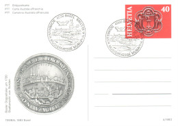 TEMBAL 1983 / MUBAPHIL 1989 - Basel/Bâle Postal Stationary Card/Entière Postal/Ganzsache - Esposizioni Filateliche