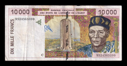 West African St. Burkina Faso 10000 Francs 1995 Pick 314Cc Mbc Vf - Burkina Faso