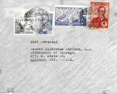 Haya Sobre Carta De Madrid A Estados Unidos 1946 + Franqueo Complementario. Edifil 991 - Cartas & Documentos