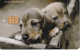 ISN-111 TARJETA DE ESPAÑA DE ISERN DE SERIE FAUNA Nº10  PERRO-CAN-DOG - Chiens