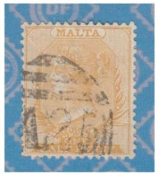 MALTE -- VICTORIA --Yvert N° 4 --Filigrane CA --OBLIT. A25 - Malte (...-1964)