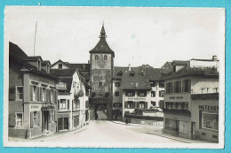 * Liestal Ober Tor (Basel - La Suisse) * (Verlag C. Grauwiller 2810 - Nr 1053) Carte Photo, Restaurant, Clock, Horloge - Liestal