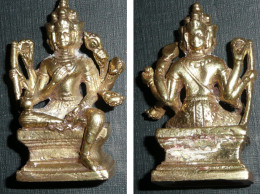 Rare Statuette Sculpture En Bronze, Divinité Dieu Hindou Siva ? Vishnu? Hindouisme Shiva ? - Bronzi