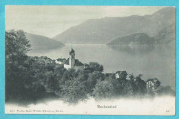 * Beckenried (Nidwalden - La Suisse) * (Verlag Gebr. Wehrli Kilchberg Zurich, Nr 1651) Panorama, Kirche, église, étang - Beckenried