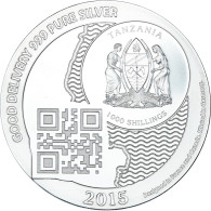 Monnaie, Tanzanie, Zanzibar, 1000 Shillings, 1 Vera Silver Oz, 2015, FDC, Argent - Tanzanía