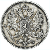 Monnaie, Finlande, Nicholas II, 25 Penniä, 1890, TTB, Argent, KM:6.2 - Finlandia