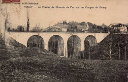 38 , Cpa  VINAY , Le Viaduc Du Chemin De Fer Sur Les Gorges De L'Ivery  (0862) - Vinay