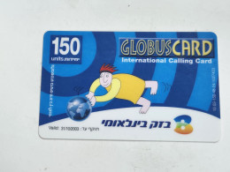 ISRAEL-(BEZ-INTER-037M)GLOBUS CARD-logo Frist-bezeq International(1056)(31.10.03)(843440596153)used Card - Israel