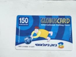 ISRAEL-(BEZ-INTER-037M)GLOBUS CARD-logo Frist-bezeq International(1057)(31.10.03)(856192137680)used Card - Israel