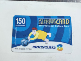 ISRAEL-(BEZ-INTER-037N)GLOBUS CARD-logo Frist-bezeq International(1059)(31.12.03)(559872699288)used Card - Israel
