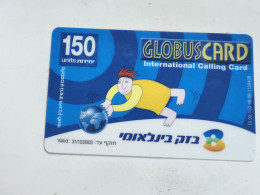 ISRAEL-(BEZ-INTER-037N)GLOBUS CARD-logo Frist-bezeq International(1062)(31.12.03)(857788102827)used Card - Israel