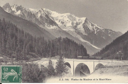 74 MONTROC LE PLANET VIADUC FERROVAIRE TRAIN PLM SNCF VALLEE DE CHAMONIX MONT BLANC ED JULLIEN FRERES JJ 7981 - Ouvrages D'Art