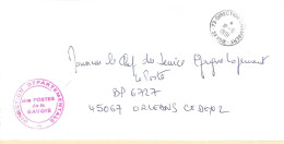 73  DIRECTION CHAMBERY  SAVOIE  Lettre En Franchise Ob 18 9 1991 - Manual Postmarks