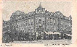 BUCURESTI-BUCAREST-ROUMANIE-ROUMANIA -RUMÄNIEN-Hotel Zum Deutschen Kronprinzen-Stamp-Briefmarke-Timbru Bulgaria - Roemenië