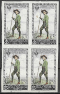 IMPERFORATED BLOCK OF ITALY CORPO NAZIONALE DEI GIOVANI ESPLORATORI ITALIANI ERINNOFILO Scouting Pfadfinder Reklamemarke - Unused Stamps