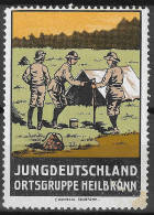 German Poster Stamp, Reklamemarke, Cinderella, Scout, Erkunden, Jungdeutschland Ortsgruppe Heilbronn Stiftungsfest Mai. - Nuevos