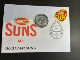 (coin  Cover A - 5-5-2023) Australia AFL & AFLW (2023) $1.00 Coin (special Cover With AFL Matching Stamp) Gold Coast Sun - Dollar