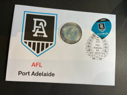 (coin Cover B- 5-5-2023) Australia AFL & AFLW (2023) $1.00 Coin (special Cover With AFL Matching Stamp) Port Adelaide - Dollar