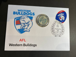 (coin Cover B- 5-5-2023) Australia AFL & AFLW (2023) $1.00 Coin (special Cover With AFL Matching Stamp) Western Bulldogs - Dollar