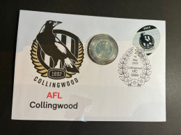 (coin Cover C 5-5-2023) Australia AFL & AFLW (2023) $1.00 Coin (special Cover With AFL Matching Stamp) Collingwood Magpi - Dollar