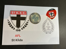 (coin Cover C - 5-5-2023) Australia AFL & AFLW (2023) $1.00 Coin (special Cover With AFL Matching Stamp) St Kilda - Dollar