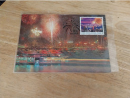 Hong Kong: Fireworks, Nightview, Victoria Harbour Maximum Card - Cartoline Maximum