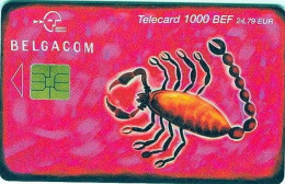 Belgacom, 1000Bfr, Scorpion, Horoscope, Excellent - Mit Chip