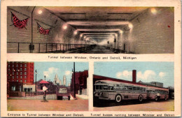 Michigan Tunnel Between Detroit And Windsor Ontario Canada 1939 - Detroit