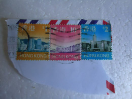HONG KONG  USED 3 STAMPS  ON PAPER  LANDSCAPES  + - Altri & Non Classificati