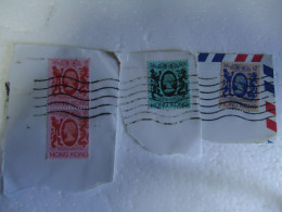 HONG KONG  USED 4 STAMPS  ON PAPER  LANDSCAPES  QUEEN - Andere & Zonder Classificatie