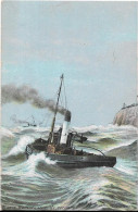 Bateau -   Remorqueur De Secours - Carte Ecrite De Marseille - Remolcadores