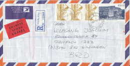 South Africa Registered Air Mail Cover Sent Express To Germany Fairland 30-9-1986 - Posta Aerea