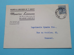 Wijnen & Likeuren MAURICE LANNEAU > HARELBEKE ( Gele Briefkaart ) 1951 > Brussel ( Zie / Voir SCANS ) ! - Harelbeke