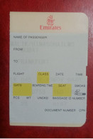 EMIRATES AIRLINES PASSENGER ECONOMY CLASS BOARDING PASS - Tickets