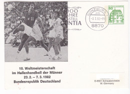 B37 World Men's Handball Championship 02. 03. 1982 GÜNZBURG Championnat Du Monde Masculin De Handball - Hand-Ball