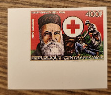 CENTRAFRIQUE Croix Rouge, Red Cross. Henri Dunant. Yvert N° PA 308G  ** Mnh. NON DENTELE - Croix-Rouge
