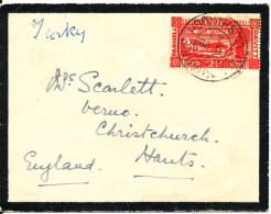 Ireland Condolence Cover Sent To England 19-8-1947 Nice Single Stamped (hinged Marks On The Backside Of The Cover) - Brieven En Documenten