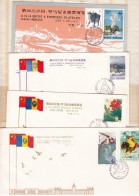 Chine 1985 , 3 Lettres 1er Jour Et Carte Postale L'exposition Philatélique Chino- Romane, Scan Recto Verso - Briefe U. Dokumente