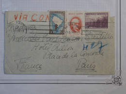 BS2 ARGENTINA  BELLE LETTRE ZEPPELIN  RR 1935  A PARIS +COLLECTION HOTEL CRILLON ++++AFF. PLAISANT++ - Briefe U. Dokumente