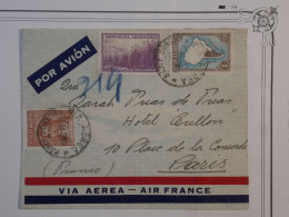 BS2 ARGENTINA  BELLE LETTRE AIR FRANCE RR 1935  A PARIS +COLLECTION HOTEL CRILLON ++++AFF. PLAISANT++ - Briefe U. Dokumente