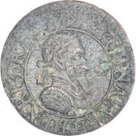 Monnaie, France, Henri IV, Double Tournois, 1592, Châlons-en-Champagne, TB+ - 1589-1610 Henri IV Le Vert-Galant
