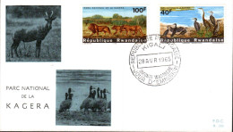 RWANDA  FDC 1965 PARC NATIONAL DU LA KAGERA - 1962-1969