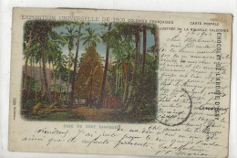 Nouvelle Calédonie : Case Du Chef Canaque CP éditée Pour L'exposition De 1900 Env 1900 ETAT PF. - Nouvelle Calédonie