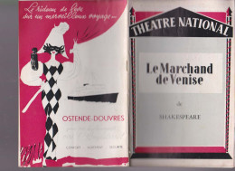 Programme Theatre National  Le Marchand De Venise  1957 - Programmes