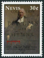 Nevis 2000; 1729, J Westley, Thélogien, évangélisateur; Yt1317 S1304-20fllet - Teologi