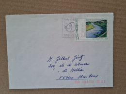 Lettre  LUXEMBOURG VILLE 1997  NICO KLOPP 1894/1930 FLAMME PROTEGEONS LES POISSONS D EAU DOUCE - Storia Postale